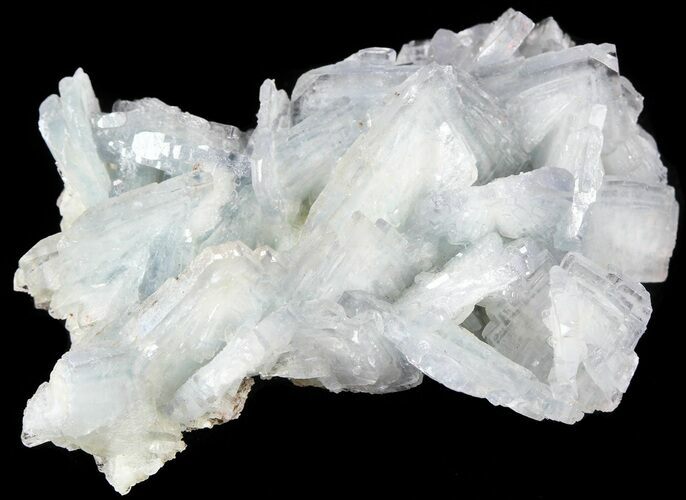 Tabular, Blue Barite Crystal Cluster - Spain #55301